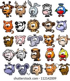 Cartoon Vector Animals Stock Vector (Royalty Free) 112142009 | Shutterstock