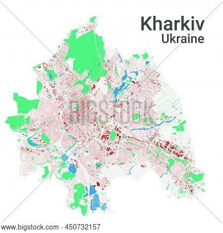 Kharkiv Vector Map. Vector & Photo (Free Trial) | Bigstock