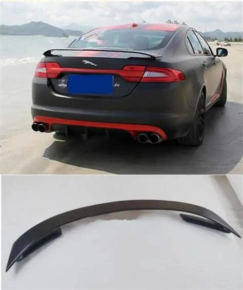 JINGHANG ABS BLACK UNPAINTED CRA REAR WING TRUNK LIP SPOILERS FIT FOR JAGUAR XF 2009 2010 2011 ...