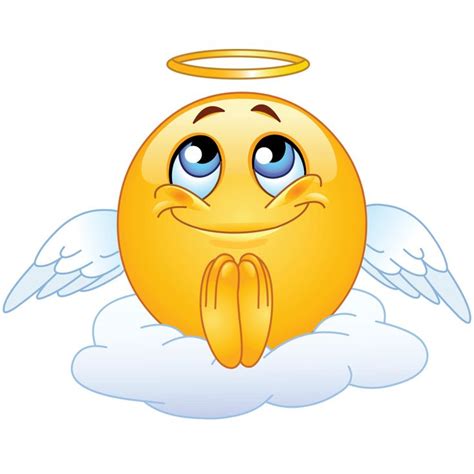 Emoticons: Angel! | Funny emoticons, Praying emoji, Emoticons emojis