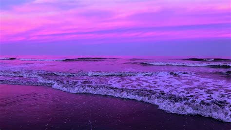 Purple Beach Sunset - Image Abyss