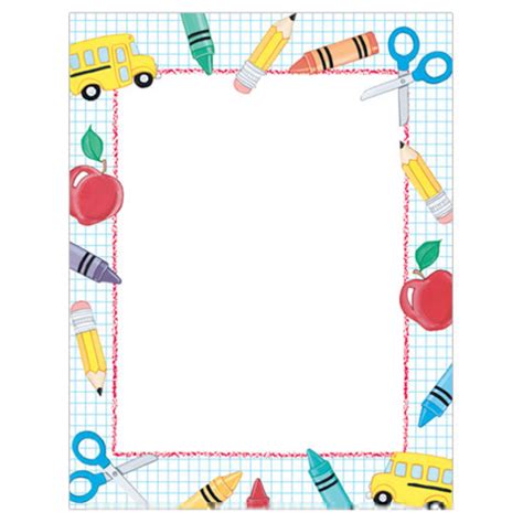 School Supply Border Clipart | Free Images at Clker.com - vector clip ...