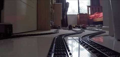 Man builds LEGO train track around his whole home and garden