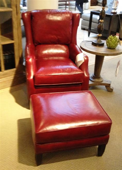 Red Leather Chair With Ottoman / Red Leather Chair And Ottoman : An ottoman can double as ...