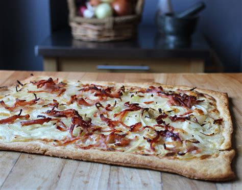 Tarte Flambée with Goats Cheese | A Glug of Oil