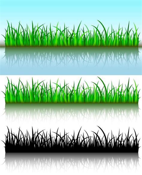 Grass brushes stock vector. Illustration of painted, landscare - 15207973