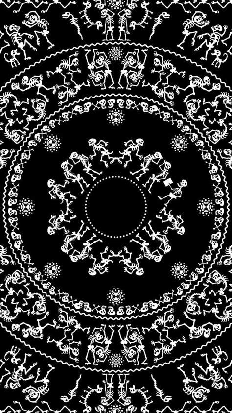 Black Bandana Print Wallpaper