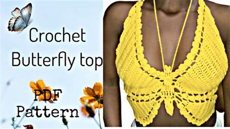 Butterfly top pattern crochet | Etsy