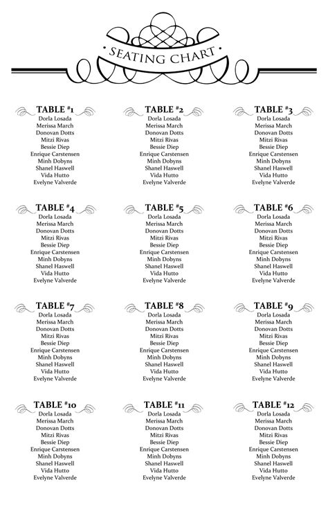 40+ Great Seating Chart Templates (Wedding, Classroom + more)