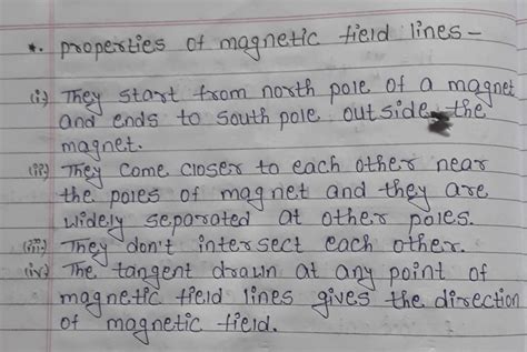 * properties of magnetic field lines - | Filo