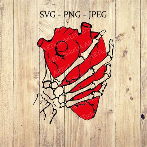 Skeleton svg hand svg heart svg skeleton heart svg skeleton | Etsy