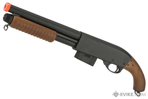 A&K Sawed Off M870 Type Full Metal 400 FPS Airsoft Training Shotgun (Version: Imitation Wood ...