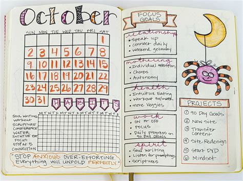 Plan with Me! My October Bullet Journal Setup - Sublime Reflection