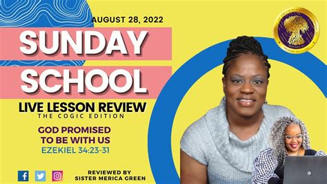 Sunday School Lesson Review (COGIC) - 📚🤗 ️ - God Promised To Be With Us - August 28, 2022 - YouTube