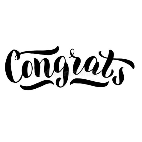 Congrats Lettering Text Phrase. Greeting Congratulation Font Design. Illustration Typography for ...