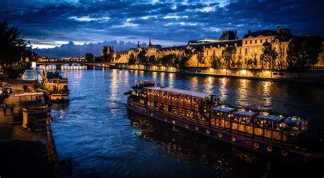 Free Images : sea, sunset, boat, bridge, night, morning, town, paris ...