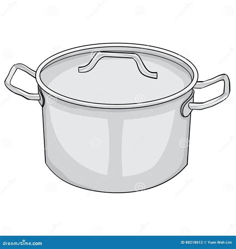 Isolated Cartoon Pot stock vector. Illustration of meal - 88218612