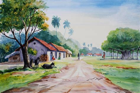 Watercolor Scenery Painting at GetDrawings | Free download