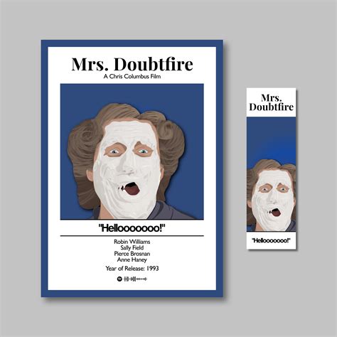 Mrs Doubtfire hellooo Cream Face Art Print / - Etsy