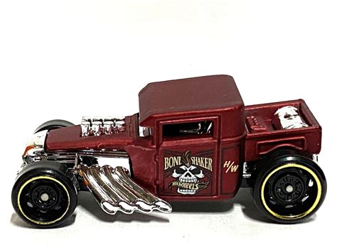 Loose Hot Wheels Bone Shaker Hot Rod Truck Satin Red With - Etsy