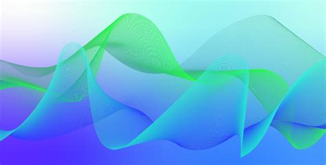 Wavy blue abstract background. Wavy lines from green to blue. Vector stock illustration of a ...