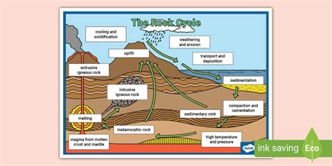 The Rock Cycle Poster (Hecho por educadores) - Twinkl