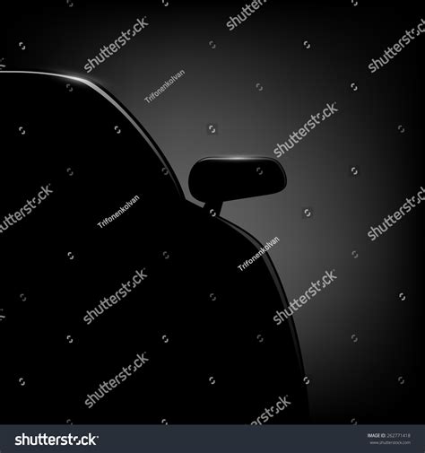 Car Silhouette On Black Background Vector Stock Vector (Royalty Free ...