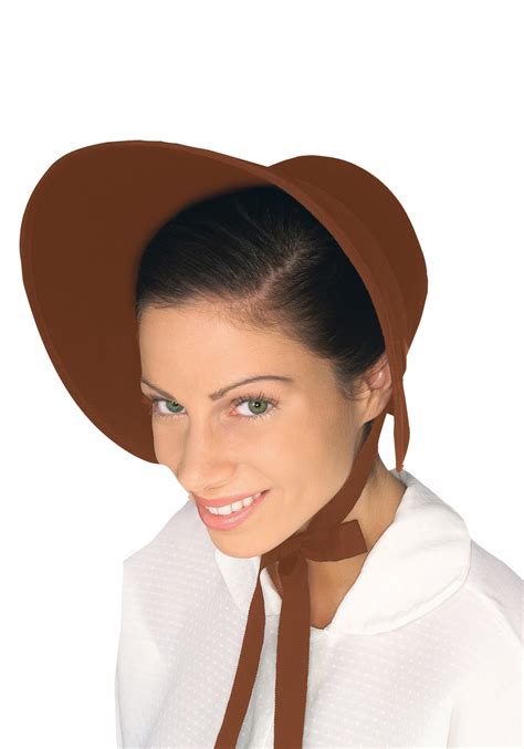 Brown Felt Women's Bonnet