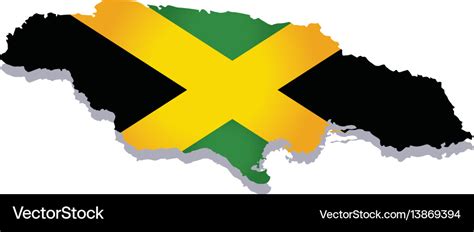 Jamaica flag amp map Royalty Free Vector Image