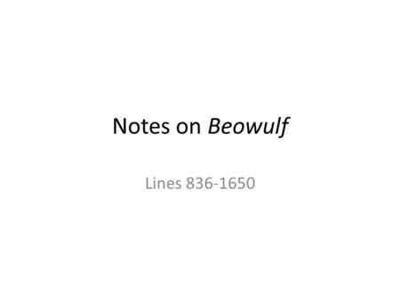 Beowulf Themes Motifs Symbols. - ppt download | Learn meaning, Books to read, Family history