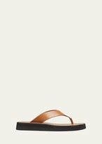 The Row Ginza Flip-Flop Smooth Calfskin Sandals - ShopStyle