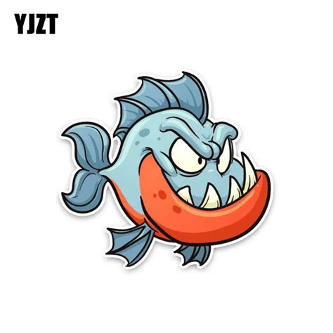 YJZT 10.1*10.1CM Tricky Funny Fish Popular Nice Decals Car Sticker Animal Fashion PVC C1 3235-in ...