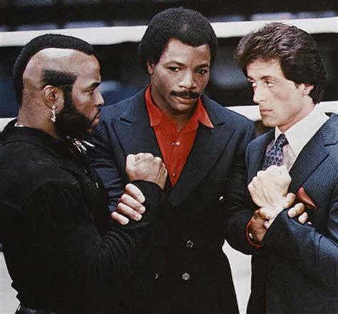 Mr. T, Carl Weathers & Sylvester Stallone, Rocky III (1982) : OldSchoolCool