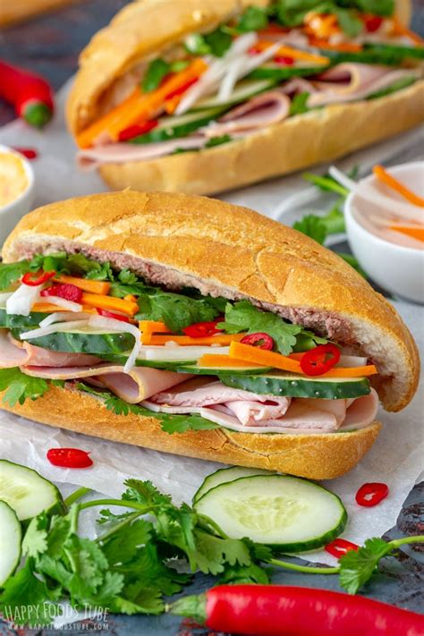 Vietnamese Sandwich Banh Mi with Cold Cuts - Happy Foods Tube