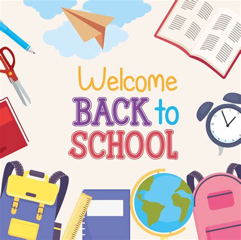 welcome back school banner 6043164 Vector Art at Vecteezy