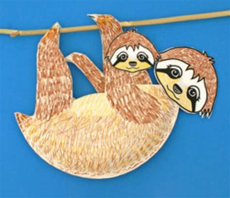 Cute sloth | Paper plate crafts, Plate crafts, Jungle crafts