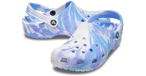 Crocs™ Classic Marbled Tie-dye Clog in White | Lyst