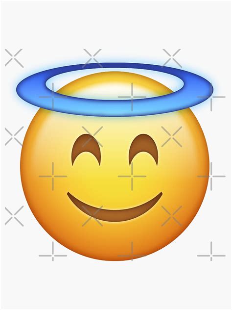 "Angel/Halo Emoji" Sticker for Sale by edenmatt | Redbubble