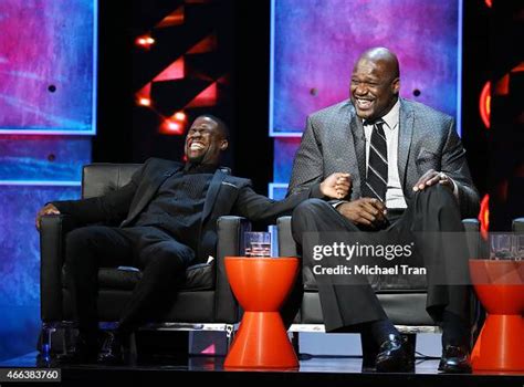 Kevin Hart and Shaquille O'Neal onstage during Comedy Central Roast ...