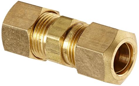 Anderson Metals 50062-06 50062 Brass Compression Tube Fitting, Union, 3/8" x 3/8" Tube OD ...