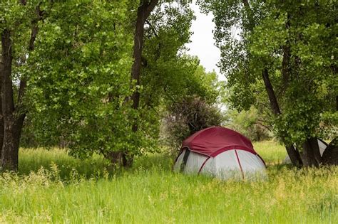 Premium Photo | Tent camping at state park in denver, colorado.