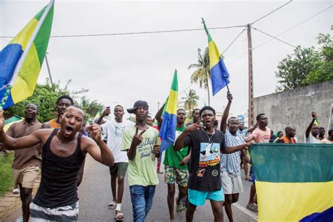 Photos: Hundreds celebrate in Gabon’s capital after soldiers seize ...