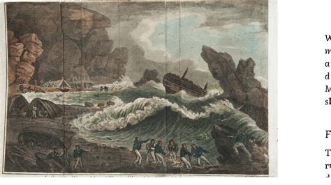 Image: The wreck of the HMS Wager, painted in 1809