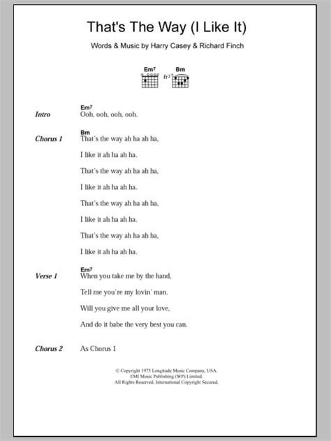 That's The Way (I Like It) | Sheet Music Direct