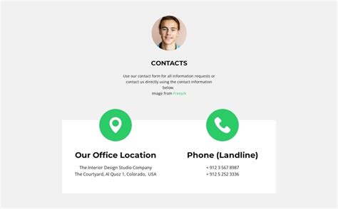 Save your contacts Website Design