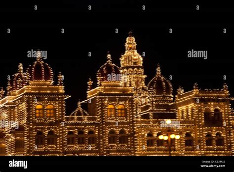 Mysore palace illumination, india hi-res stock photography and images ...