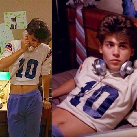 Johnny Depp wearing a crop top in Nightmare on Elm Street, 1984 Bauch ...