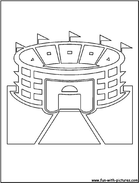 Stadium Cutout Coloring Page