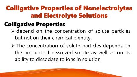 Physical Properties of solution