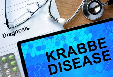 Diagnosis Krabbe disease. stock image. Image of krabbe - 55861319